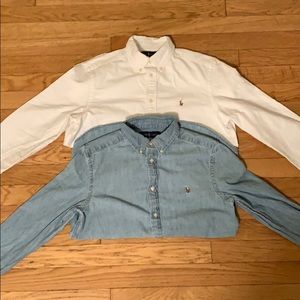Ralph Lauren dress shirts  - white and denim.